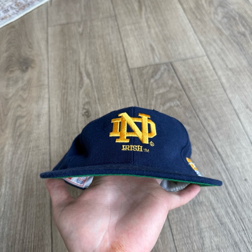 Sports Specialties vintage wool blend Notre Dame Fightin Irish SnapBack hat blue - Picture 3 of 11